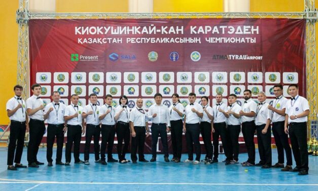 Судейский состав Республиканской Национальной федерации киокушинкай-кан каратэ на чемпионате Республики Казахстан — 2022.